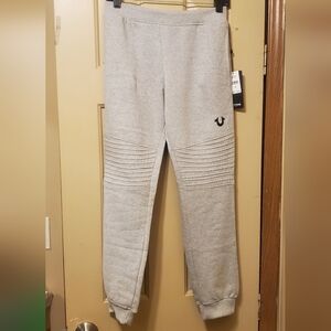 🌕 NWT True Religion Heather Gray Med. Jogger Pants
